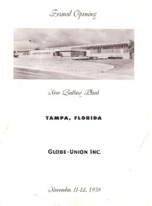 Globe Tampa Plant 1958