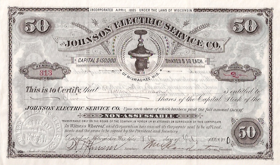 Share Certificate 1900